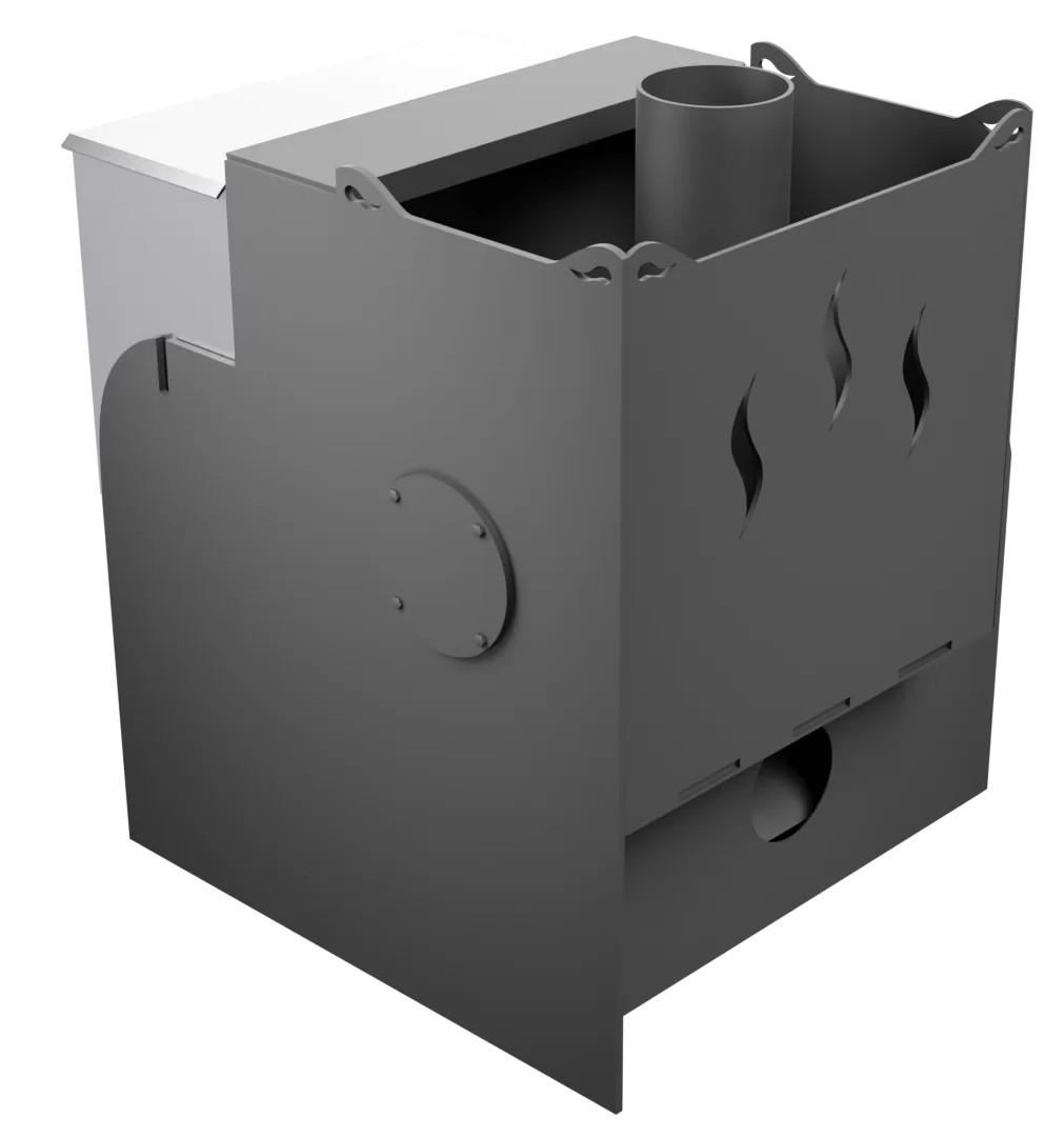 Печь Горыныч Мини, каменка с левой стороны, система воздушного отопления фото в Уфе