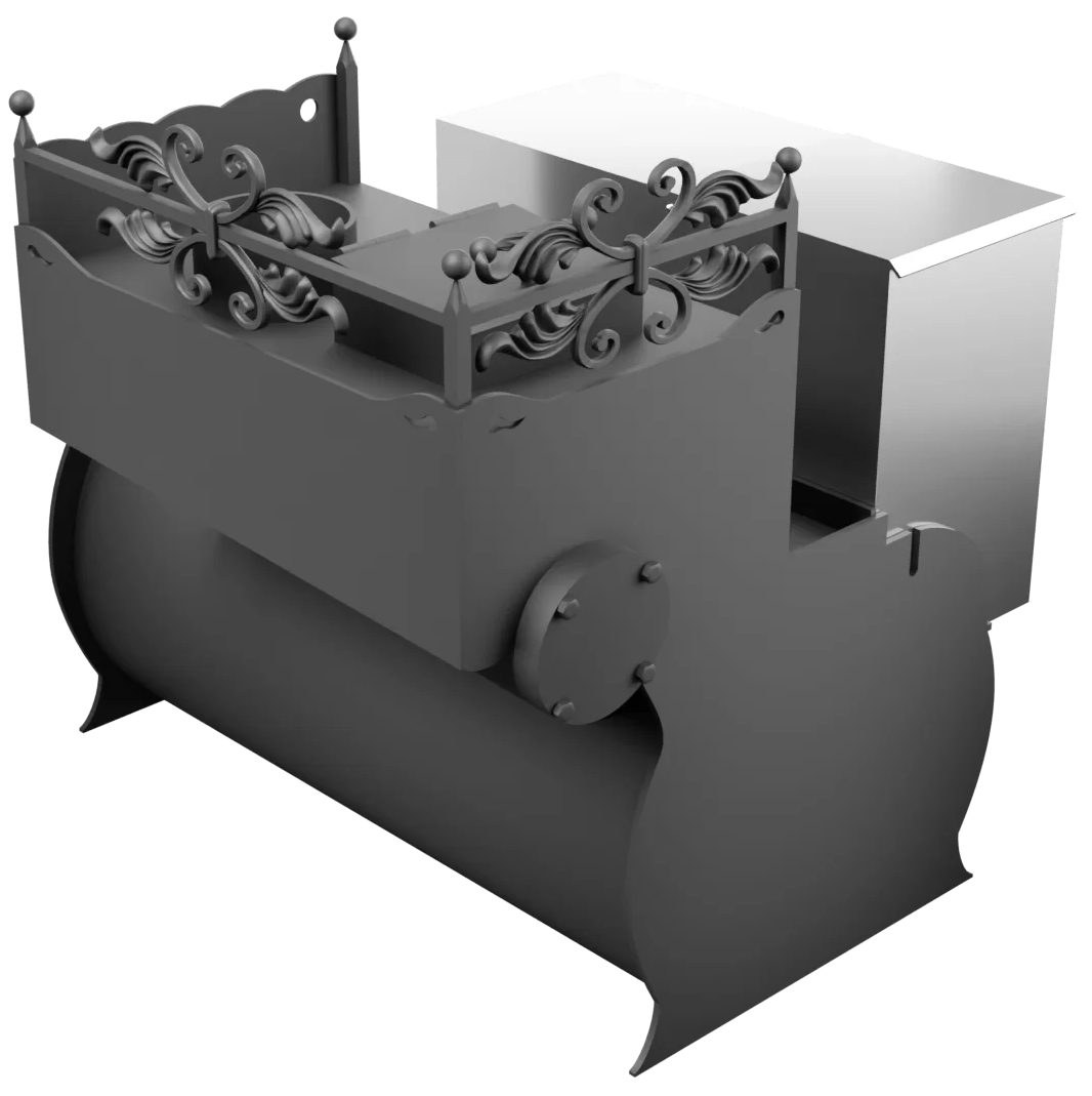 Печь Горыныч 3, каменка закрытая с правой стороны, малая дверь со стеклом фото в Уфе