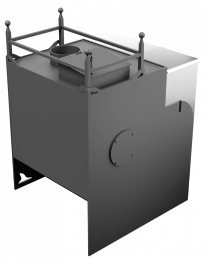 Печь Горыныч Мини, каменка закрытая с правой стороны фото в Уфе