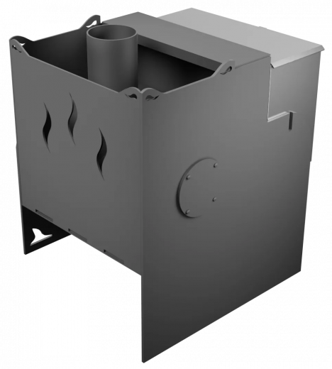 Печь Горыныч Мини, каменка с правой стороны, дверь малая со стеклом фото в Уфе